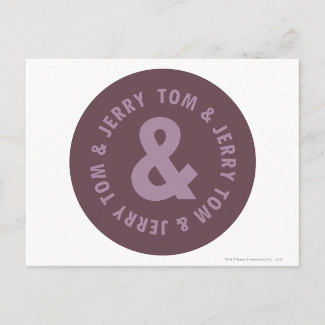 Tom och Jerry Round Logotyp 9 Vykort (Framsida)