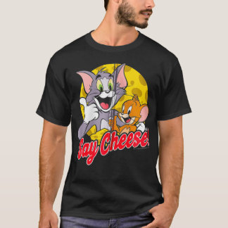 Tom och Jerry say Cheese Porträtt Zip T Shirt