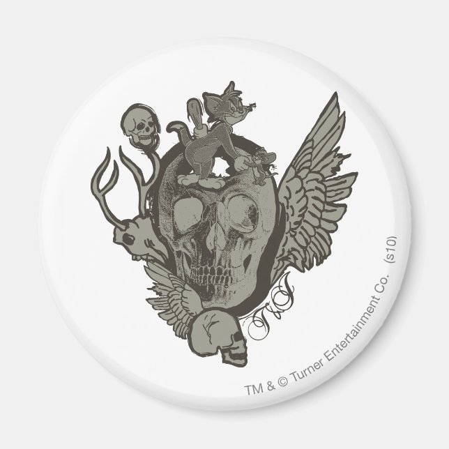 Tom och Jerry Skull Magnet (Framsidan)