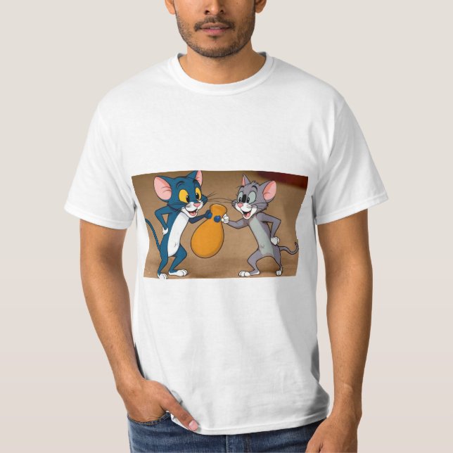 Tom och Jerry Slår- upp T Shirt (Framsida)