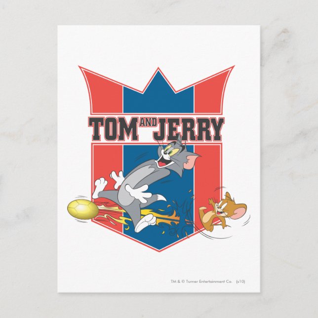 Tom och Jerry Soccer (Fotboll) 7 Vykort (Framsida)