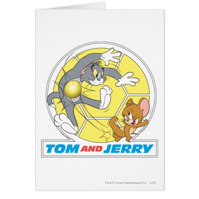 Tom och Jerry Soccer (Fotboll) 8 Hälsningskort (Framsidan)