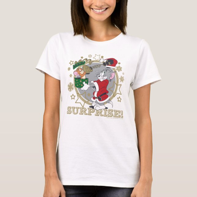 Tom och Jerry Surprise Gift T Shirt (Framsida)
