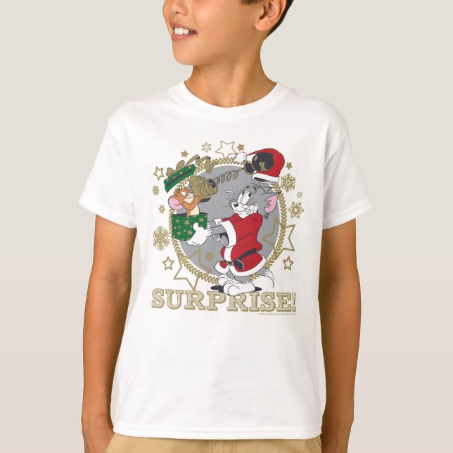 Tom och Jerry Surprise Gift T Shirt (Framsida)
