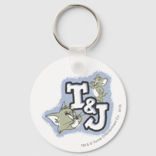 Tom och Jerry T&J logotyp Nyckelring