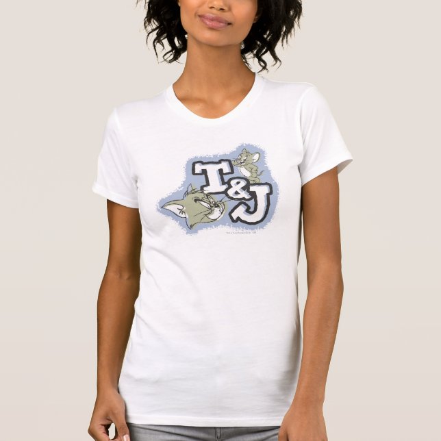 Tom och Jerry T&J Logotyp T-shirt (Framsida)