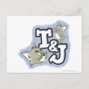 Tom och Jerry T&J Logotyp Vykort