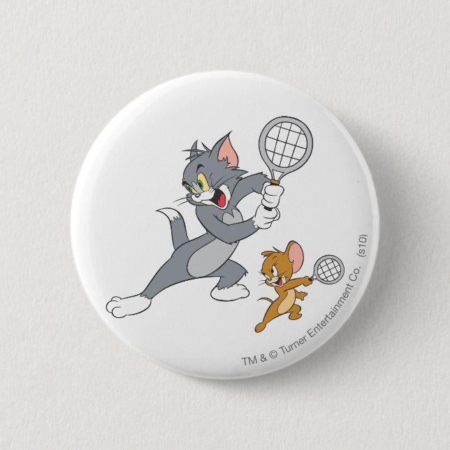 Tom och Jerry Tennis Stars 1 Knapp (Framsida)