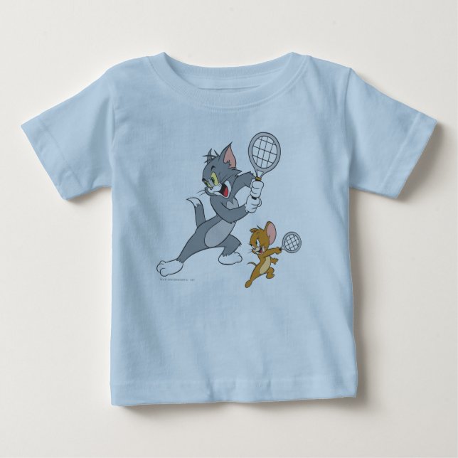 Tom och Jerry Tennis Stars 1 T Shirt (Framsida)