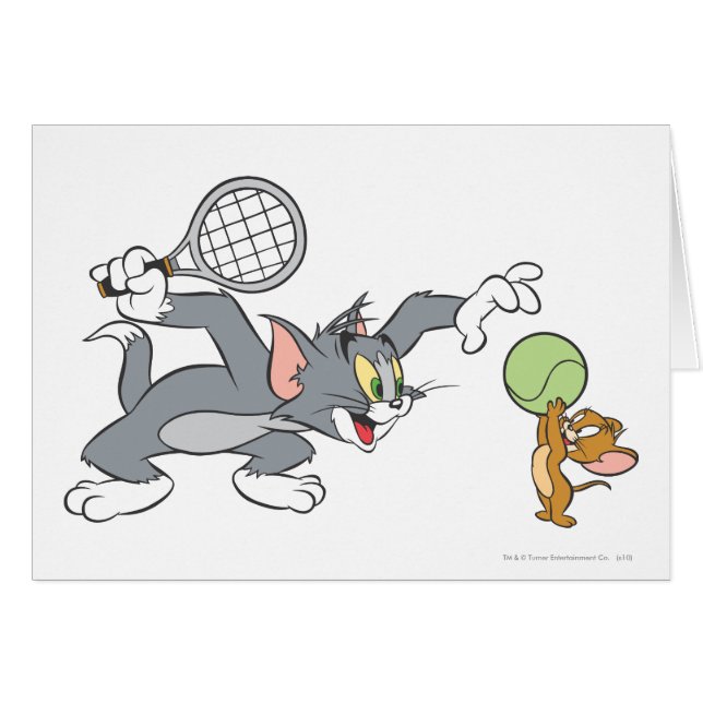 Tom och Jerry Tennis Stars 2 Hälsningskort (Framsidan Horizontal)