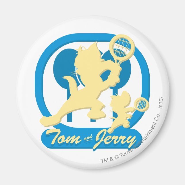 Tom och Jerry Tennis Stars 3 Magnet (Framsidan)