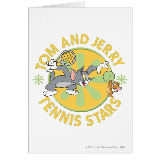 Tom och Jerry Tennis Stars 5 Hälsningskort (Framsidan)