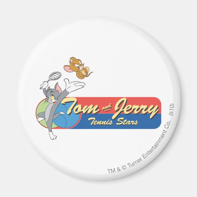Tom och Jerry Tennis Stars 6 Magnet (Framsidan)