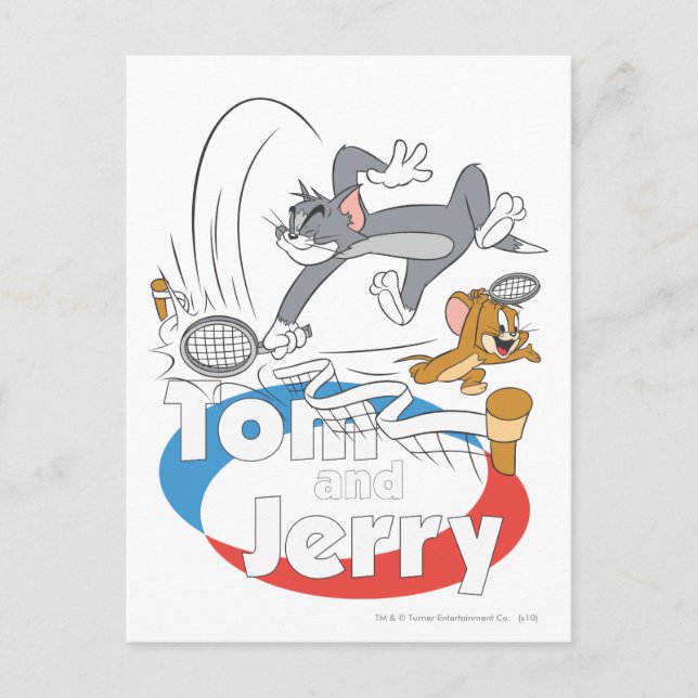 Tom och Jerry Tennis Stars 7 Vykort (Framsida)