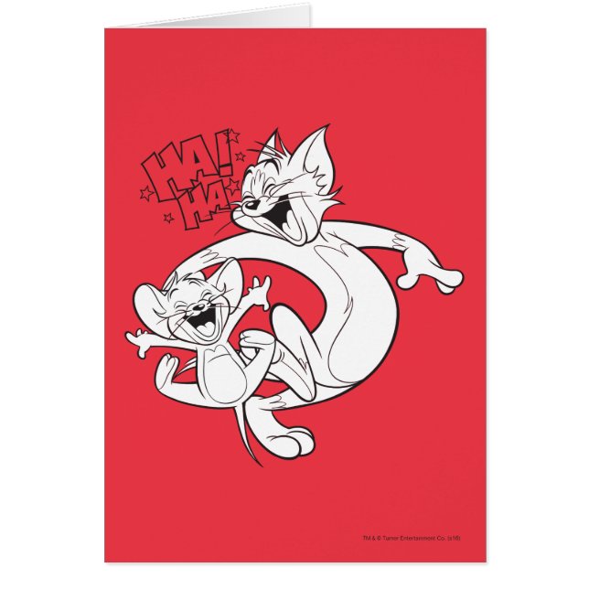 Tom och Jerry | Tom och Jerry Laughing Hälsningskort (Framsidan)