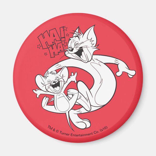 Tom och Jerry | Tom och Jerry Laughing Magnet (Framsidan)