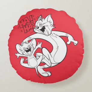 Tom och Jerry Tom och Jerry Laughing Rund Kudde