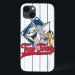 Tom och Jerry | Tom och Jerry på Baseball Diamond<br><div class="desc">Tom och Jerry i en söt,  plågad design framför en basebolldiamant med ett sportiskt typsnitt.</div>