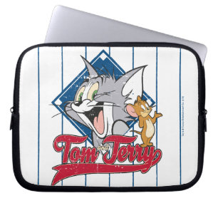 Tom och Jerry Tom och Jerry på Baseball Diamond Laptop Sleeve