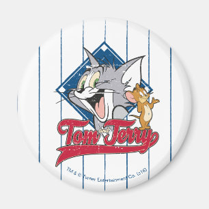 Tom och Jerry Tom och Jerry på Baseball Diamond Magnet