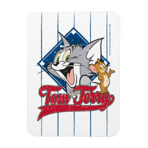 Tom och Jerry Tom och Jerry på Baseball Diamond Magnet