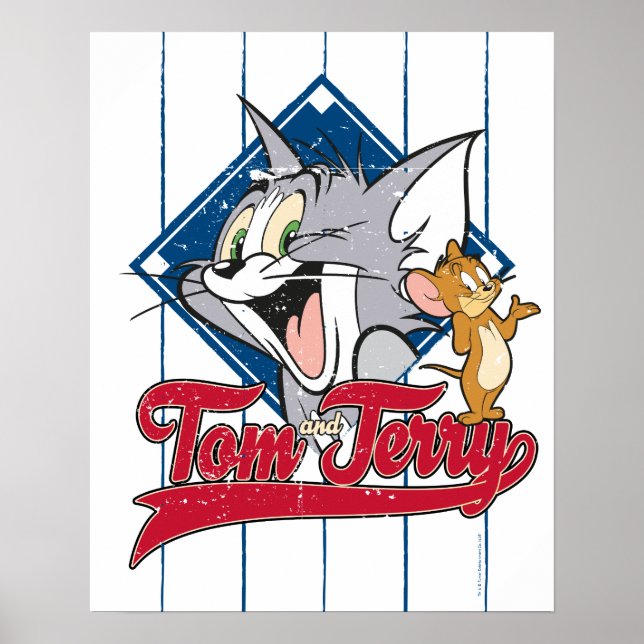 Tom och Jerry | Tom och Jerry på Baseball Diamond Poster (Framsidan)
