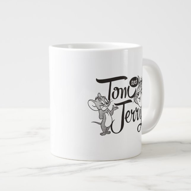 Tom Och Jerry | Tom Och Jerry Ser Söta Ut Jumbo Mugg (Framsida höger)
