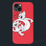 Tom och Jerry | Tom och Jerry skratta<br><div class="desc">Tom och Jerry i gulligt svartvitt skratta för design.</div>