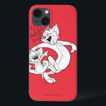 Tom och Jerry | Tom och Jerry skratta<br><div class="desc">Tom och Jerry i gulligt svartvitt skratta för design.</div>