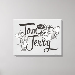 Tom och Jerry Tom och Jerry tittar sött Canvastryck