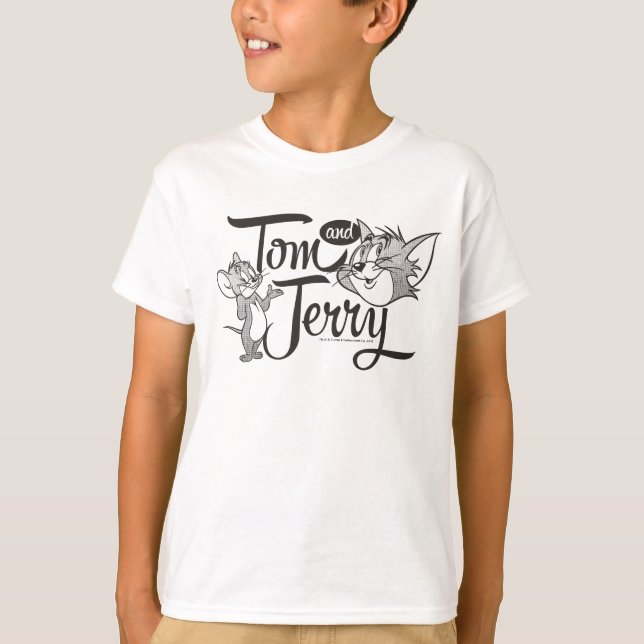 Tom och Jerry | Tom och Jerry Tittar Sweet Tee Shirt (Framsida)