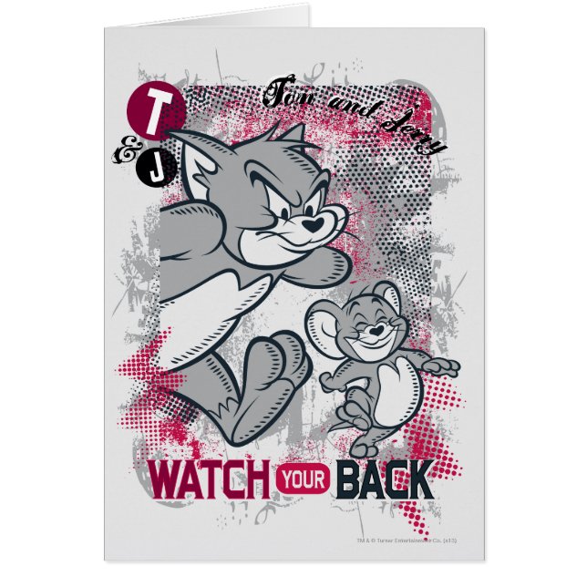 Tom och Jerry Watch Din rygg Hälsningskort (Framsidan)