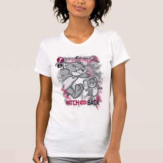 Tom och Jerry Watch Din rygg T-shirt (Framsida)