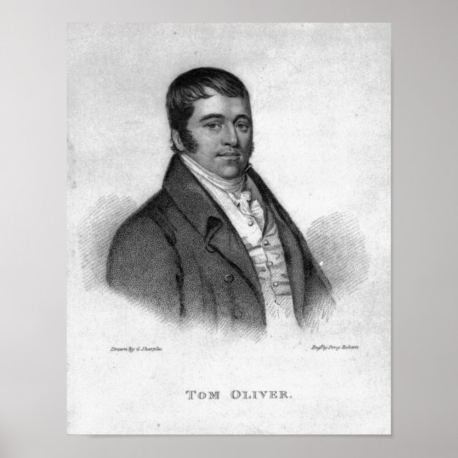Tom Oliver, graverad av Percy Roberts Poster (Framsidan)