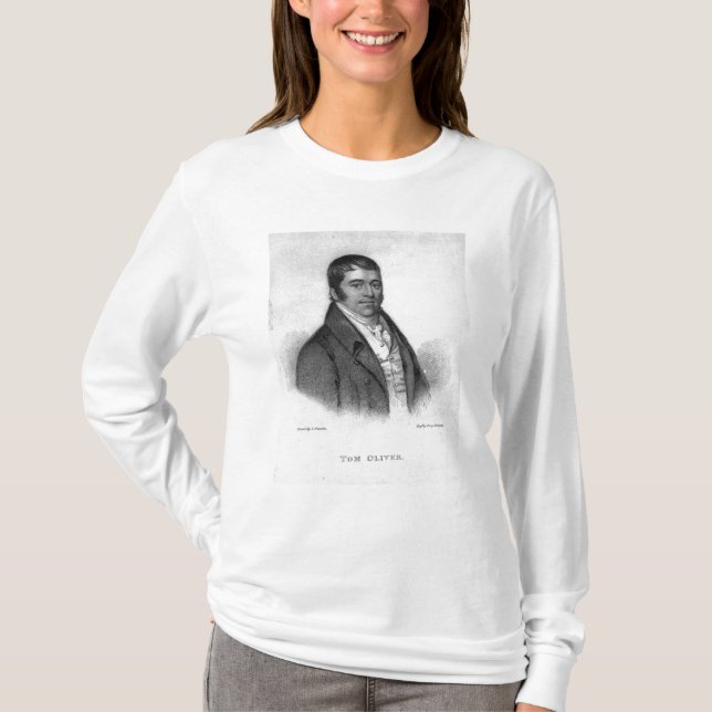 Tom Oliver som inristas av Percy Roberts T Shirt (Framsida)