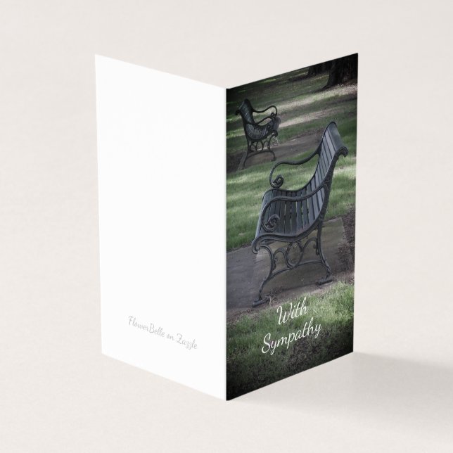 Tom Park Bench Sympathy Card Kort (Utsida)