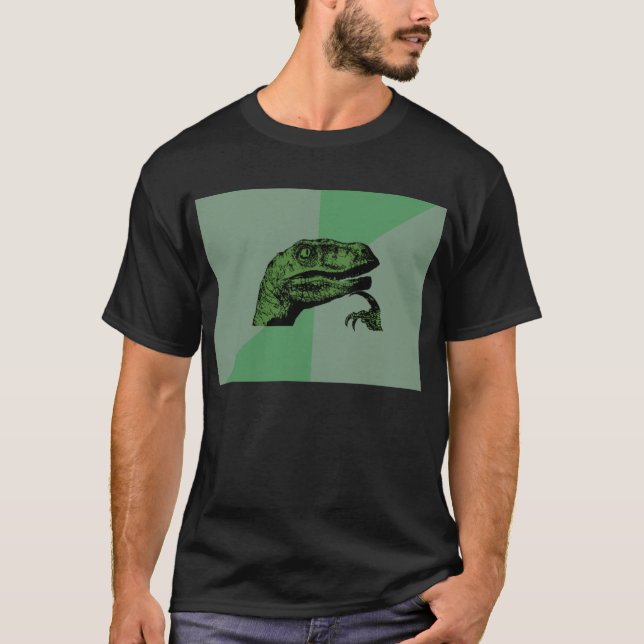 Tom Philosoraptor Meme skjorta - mörk T-shirt (Framsida)