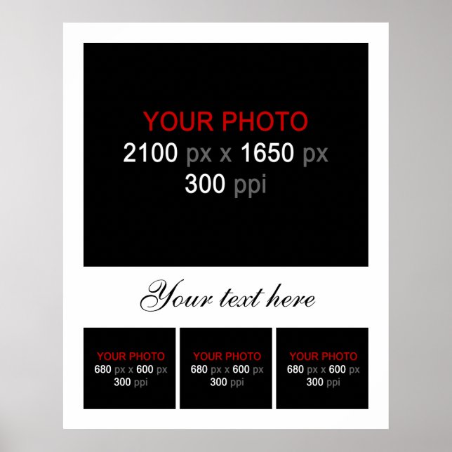 Tom Photo Collage Ram 4 Foton Poster (Framsidan)