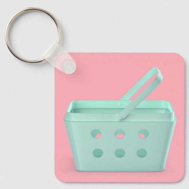 Tom plastshopping basket nyckelring (Framsida)