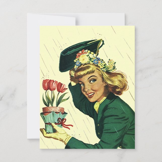 Tom Retro Shower Party Baby eller Möhippa-inbjudan Inbjudningar (Framsida)