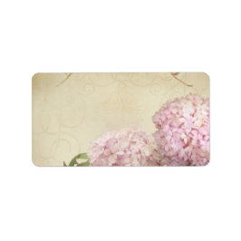 Tom Rosa Hydrangea Bröllop Skriv ut din egen Adressetikett