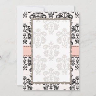 Tom Rosa och Svart Damask