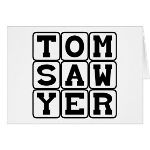 Tom Sawyer, bok av Mark Twain Hälsningskort