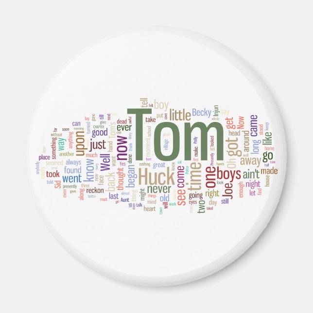 Tom Sawyer Ord Cloud Magnet (Framsidan)