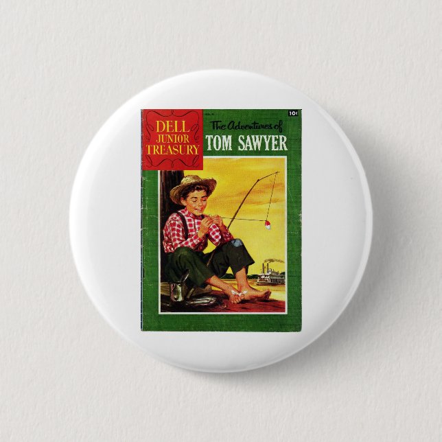 Tom Sawyer - Retro Tecknads - Fantasy - Retro Teck Knapp (Framsida)