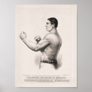 Tom Sayers - engelsk Kal-Knoge mästare Poster