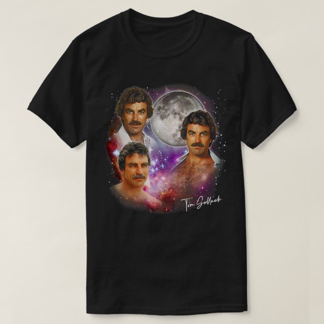 Tom Selleck 80s Aesthetic Design 2 T Shirt (Design framsida)