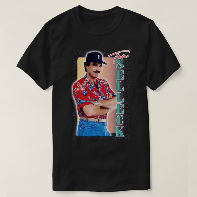 Tom Selleck 80s Aesthetic Design 3 T Shirt (Design framsida)