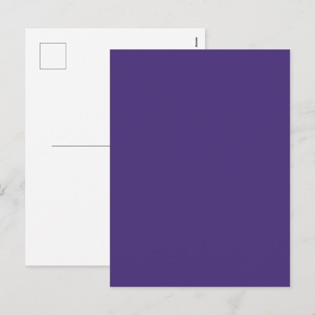 Tom Skapa din egen - Violet Helg Vykort (Fram/baksida)