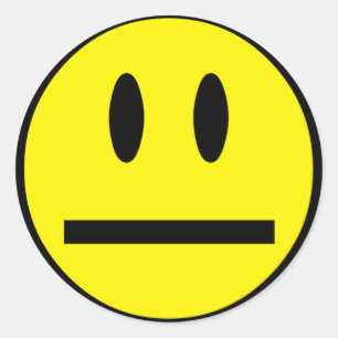 Tom Smile Ansikte Runt Klistermärke